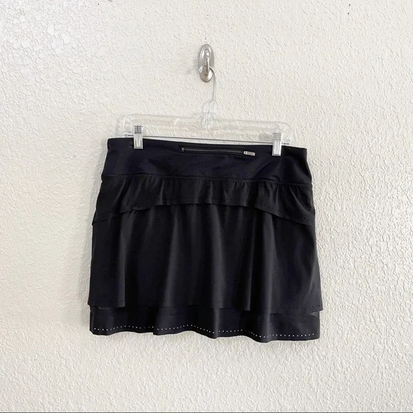 Athleta Women's Laser Run Black Lightweight Waterproof Tennis Activewear Skort M - Picture 3 of 9